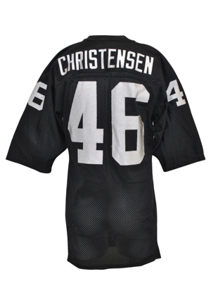 Mid 1980s Todd Christensen Los Angeles Raiders Game-Issued Home Jersey