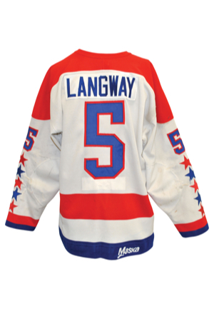 1982-83 Rod Langway Washington Capitals Game-Used & Twice Autographed Road Jersey (JSA • Norris Trophy Winner • Repairs)