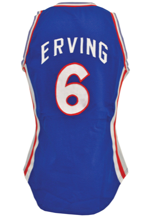 1976-77 Julius "Dr. J" Erving Rookie Philadelphia 76ers Game-Used Road Uniform (2)(Outstanding One-Year Style With Great Use From Ervings First NBA Season)