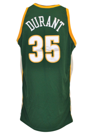 2007-08 Kevin Durant Rookie Seattle SuperSonics Game-Used Road Jersey (Rookie of the Year • BBHOF LOA)