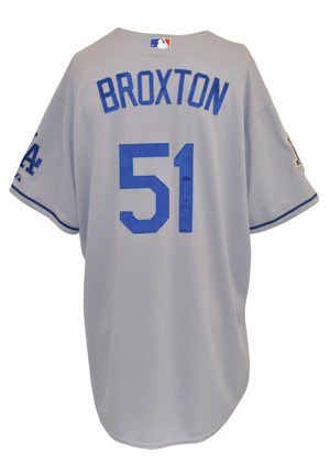 2008 Jonathan Broxton Los Angeles Dodgers Game-Used Road Jersey