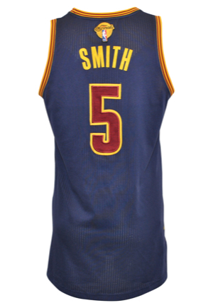 6/4 & 6/7/2015 J.R. Smith Cleveland Cavaliers NBA Finals Game-Used Road Jersey (NBA LOA)