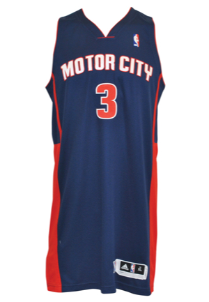 11/3/2013 Rodney Stuckey Detroit Pistons "Motor City" Game-Used Home Jersey (NBA LOA)