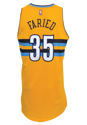 4/10/2016 Kenneth Faried Denver Nuggets Bench-Worn Home Jersey (NBA LOA)