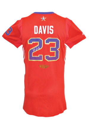2013-14 Anthony Davis NBA All-Star Weekend Game-Issued & Autographed Western Conference Jersey (JSA • NBA LOA)