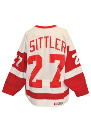 1984-85 Darryl Sittler Detroit Red Wings Game-Used Home Jersey (Photo-Matched • Final Season)