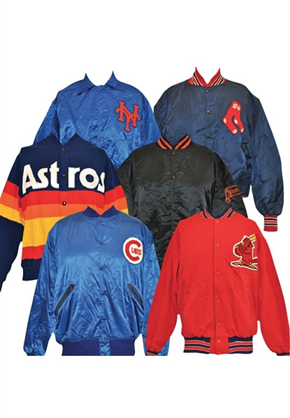 1970s-80s MLB Player-Worn Dugout Jackets — New York Mets, Boston Red Sox, St. Louis Cardinals, San Francisco Giants, Chicago Cubs & Houston Astros (6)