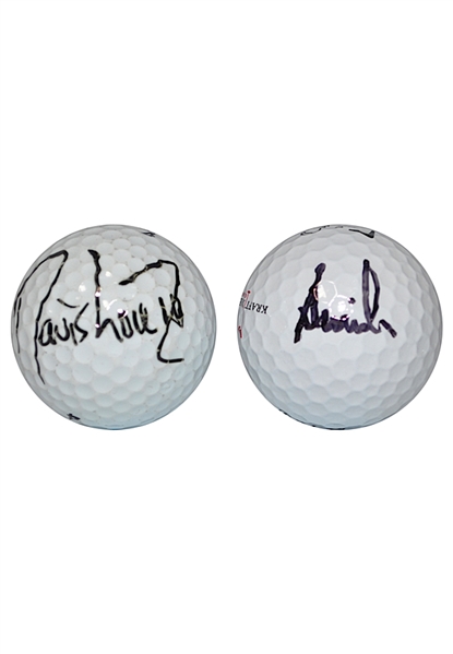 Davis Love III, Annika Sorenstam, Johnny Miller & Pat Summerall Autographed Golf Balls (4)(JSA)