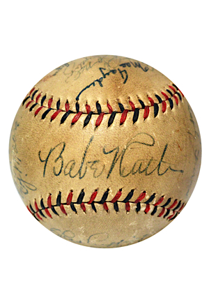 1933 New York Yankees ONL Team-Signed Baseball Featuring Babe Ruth & Lou Gehrig (Full JSA LOA)
