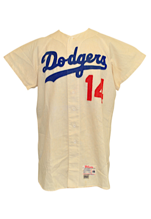 1961 Los Angeles Dodgers Gil Hodges Display Home Flannel Jersey