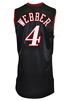 2004-05 Chris Webber Philadelphia 76ers Game-Used & Autographed Road Jersey (JSA)