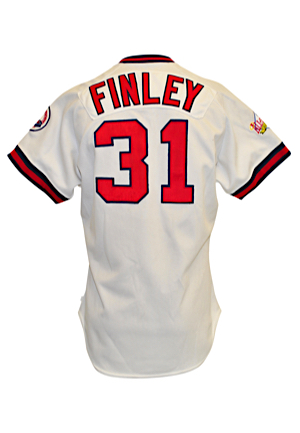 1989 Chuck Finley California Angels Game-Used & Autographed Home Jersey (JSA • All-Star Game Patch)