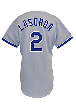 1997 Tommy Lasorda Los Angeles Dodgers Manager-Worn Road Jersey