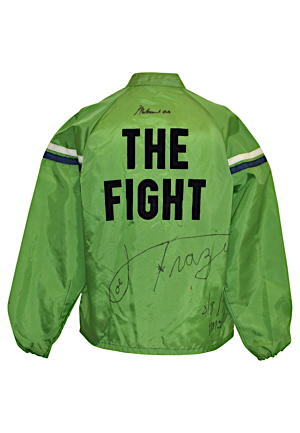 3/8/1971 Muhammad Ali vs. Joe Frazier “The Fight” Onsite Cornermans Jacket Autographed By Frazier (JSA)
