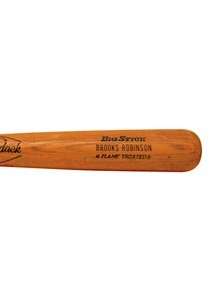 Circa 1974 Brooks Robinson Baltimore Orioles Game-Issued & Multi-Signed Bat (JSA)
