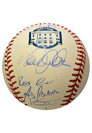 2008 New York Yankees Team Signed OML Baseball (JSA • Yankee Stadium Final Season • Steiner)