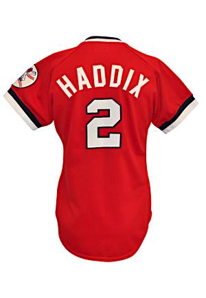 1977 Harvey Haddix Cleveland Indians Coaches Worn Road Jersey (LOA from Indians Clubhouse Manager)