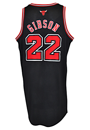 2010-11 Taj Gibson Chicago Bulls Game-Used Black Road Jersey (Chicago Bulls Charities LOA)