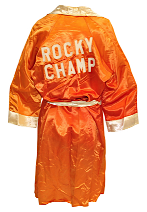 Rocky Graziano Fight-Worn Silk Boxing Robe