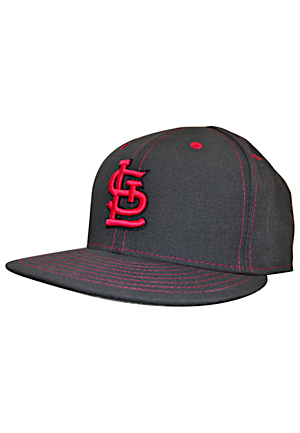 5/8/2016 Yadier Molina St. Louis Cardinals Game-Used Mothers Day Cap (MLB Hologram)