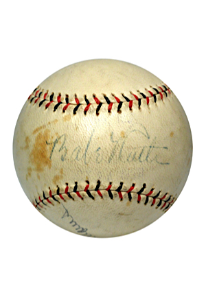 Late 1920s Babe Ruth Single-Signed Pacific Coast League Baseball (Full JSA LOA)