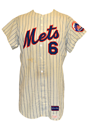 1967 Bart Shirley/Bob Johnson New York Mets Game-Used Home Flannel Jersey