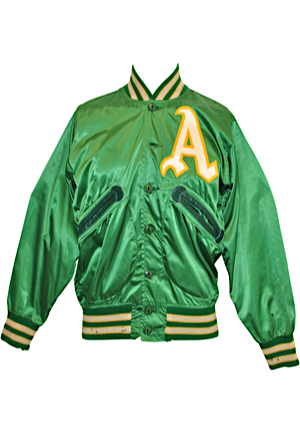 Mid 1960s Kansas City Athletics Player-Worn Green Satin Jacket