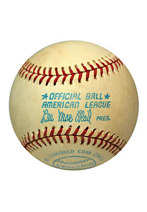 10/21/1976 World Series "Last Out" Game-Used Baseball (Full JSA LOA • George Foster LOA • Cincinnati Reds Game 4 Over New York Yankees)