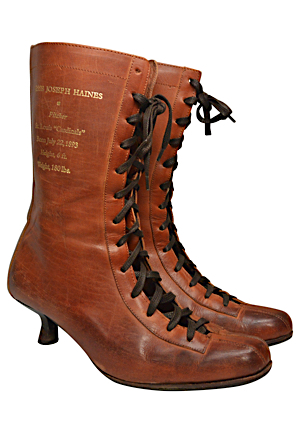 1920s Jesse "Pop" Haines St. Louis Cardinals Presentation Custom Leather Boots