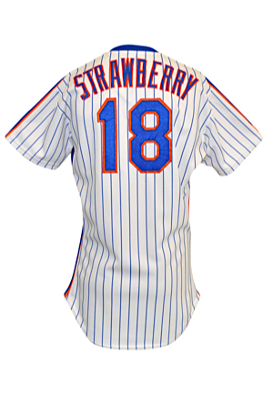 1988 Darryl Strawberry New York Mets Game-Used & Autographed Home Jersey (JSA • Tagged 87 Playoffs)