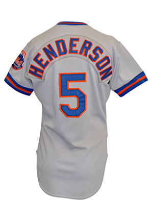 1980 Steve Henderson New York Mets Game-Used Road Jersey