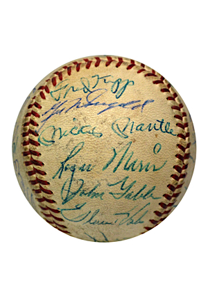 1960 New York Yankees Team-Signed Baseball (JSA)