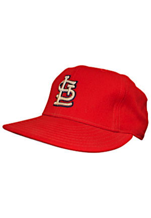 1970s Lou Brock St. Louis Cardinals Game-Used Cap (Sourced From Brocks Business Manager)