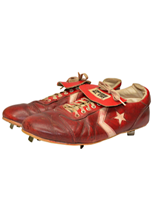1970s Lou Brock St. Louis Cardinals Game-Used Cleats (Sourced From Brocks Business Manager)