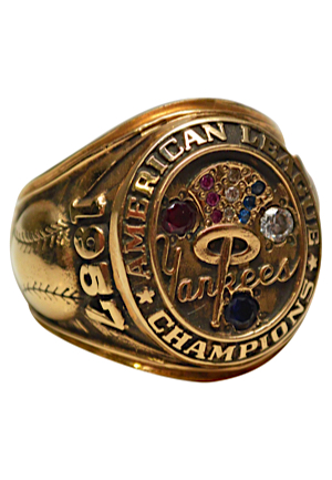 1957 New York Yankees American League Champions Salesman Sample Ring (Balfour 14k Gold)
