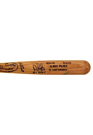 2001 Albert Pujols Game-Used & Autographed Bat (JSA • PSA/DNA Pre-Cert • ROY Season)