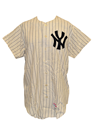 1972 Mike Kekich New York Yankees Game-Used Home Flannel Jersey