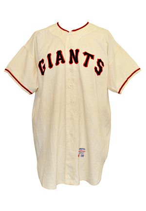 1963 Don Larsen San Francisco Giant Game-Used Home Jersey