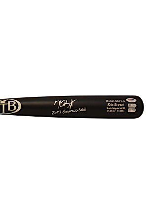 2017 Kris Bryant Chicago Cubs Game-Used & Autographed Bat (JSA • PSA/DNA GU8.5 • Bryant LOP • Fanatics •  MLB Authenticated)