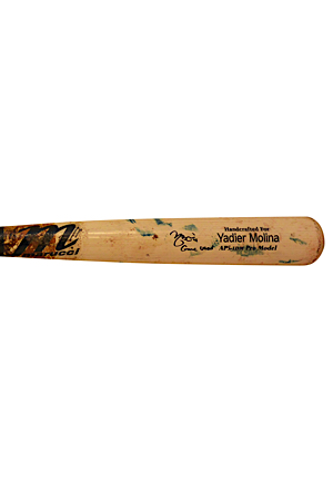 2014-16 St. Louis Cardinals Game-Used Bats - Yadier Molina Autographed & Matt Carpenter (2)(JSA • PSA/DNA GU9.5 • MLB Authenticated)