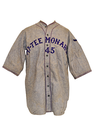 1930s Mi-Tee Monarch 45 Negro Leagues Black Elks Lodge Baseball Uniform Including Chest Protector & Other Catchers Equipment (9)