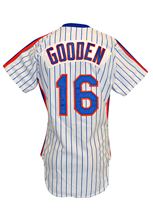 1985 Dwight Gooden New York Mets Game-Used Home Pinstripe Jersey (NL Cy Young Award & Wins Leader)