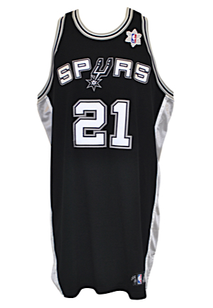 12/25/2008 Tim Duncan San Antonio Spurs Christmas Day Game-Issued Road Jersey 