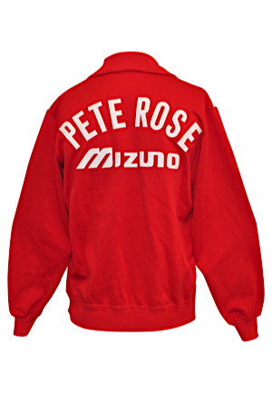 1988 Pete Rose Player Worn & Autographed Warm-Up Mizuno Jacket (JSA)
