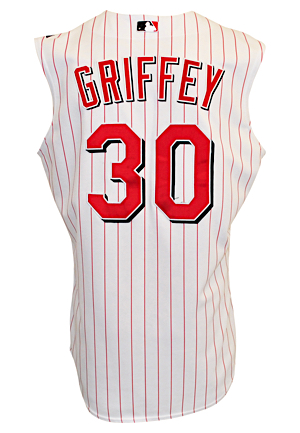 2005 Ken Griffey Jr. Cincinnati Reds Game-Used & Autographed Home Vest (JSA • PSA/DNA • Graded A10)