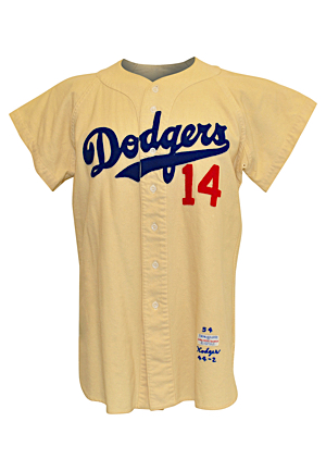 1954 Gil Hodges Brooklyn Dodgers Game-Used Home Flannel Jersey (Very Rare • Fantastic All-Original Condition)