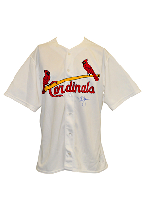 1998 Mark McGwire St. Louis Cardinals Game-Used & Autogrpahed Home Jersey (70 Home Run Season • JSA • MLB Hologram • Steiner Hologram)