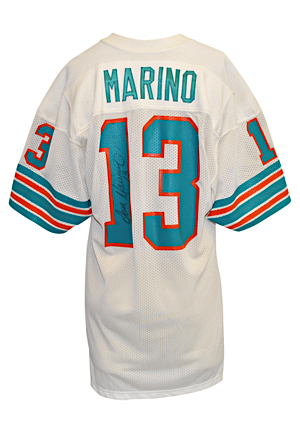 Circa 1984 Dan Marino Miami Dolphins Game-Used & Autographed Road Jersey (JSA)