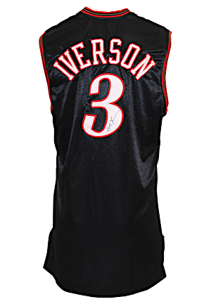 2004-05 Allen Iverson Philadelphia 76ers Game-Used & Autographed Road Jersey (JSA)
