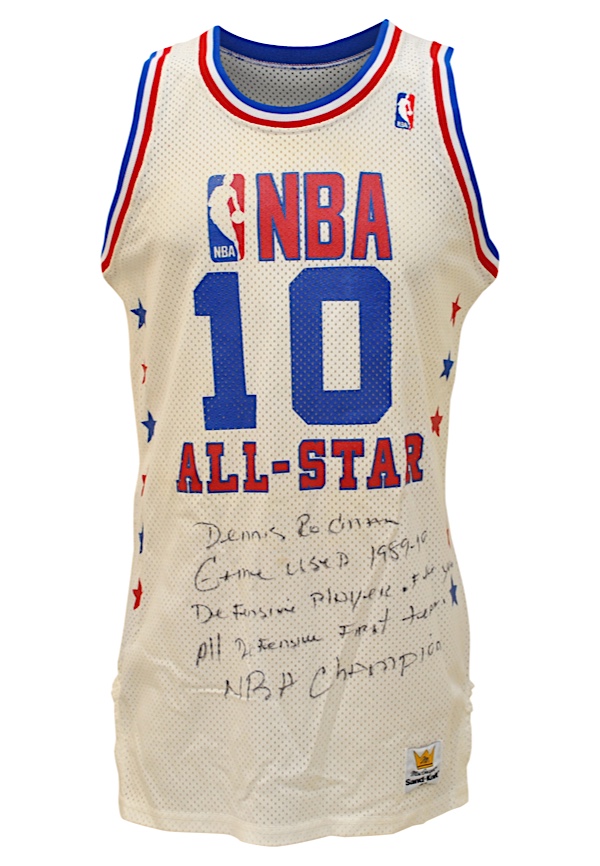 Lot Detail - 1991-92 Dennis Rodman NBA All-Star Game Eastern Conference  Game-Used & Autographed Uniform (2)(JSA • PSA/DNA • Rodman LOA •  Photo-Matched • Graded A10)